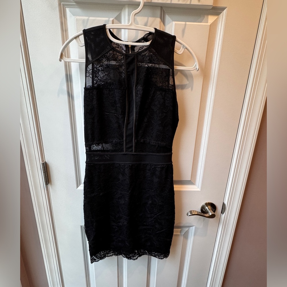 Guess Black Lace Mini Dress